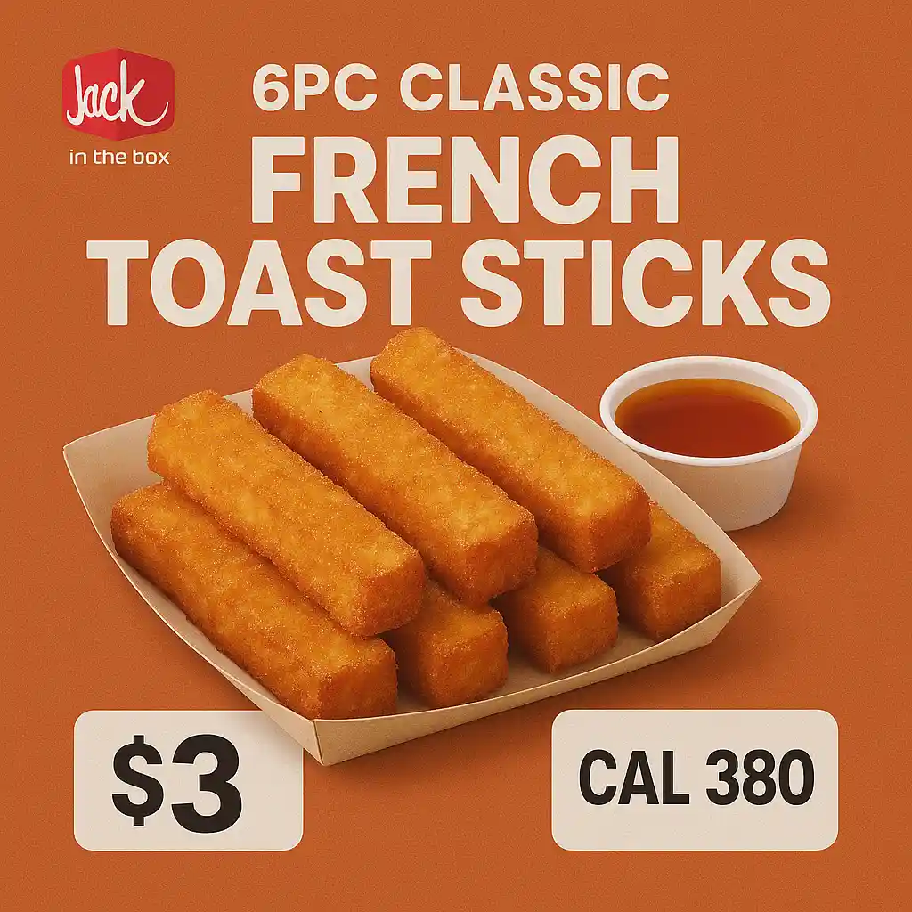jack in the box 6pc Classic French Toast Sticks