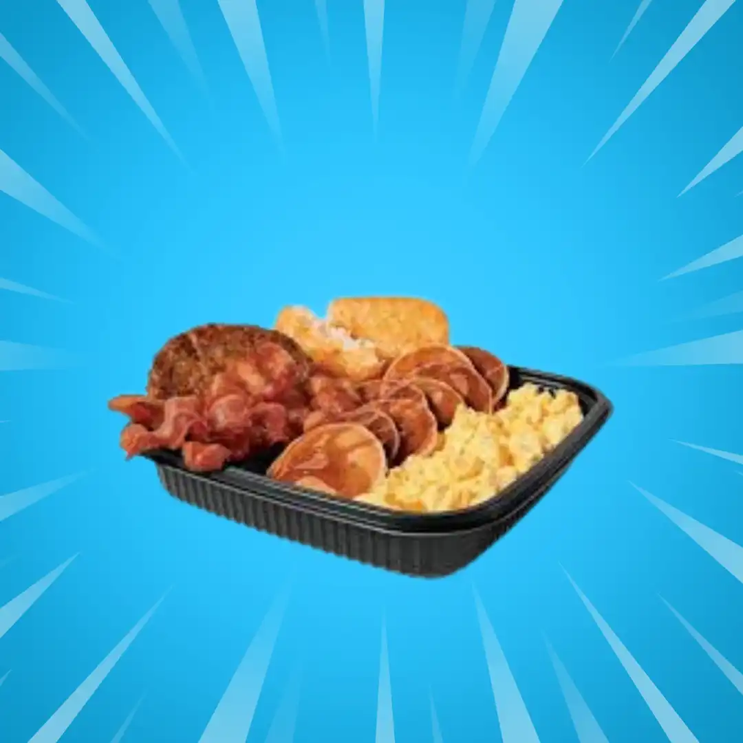 Jack in the Box Jumbo Breakfast Platter with Bacon & Sausage