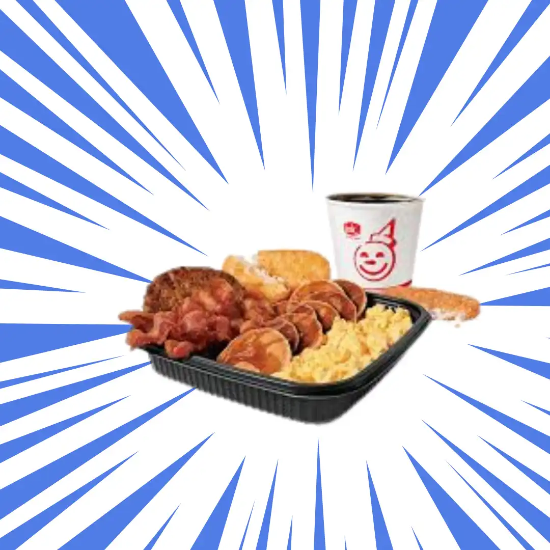 Jack in the Box Jumbo Breakfast Platter with Bacon & Sausage