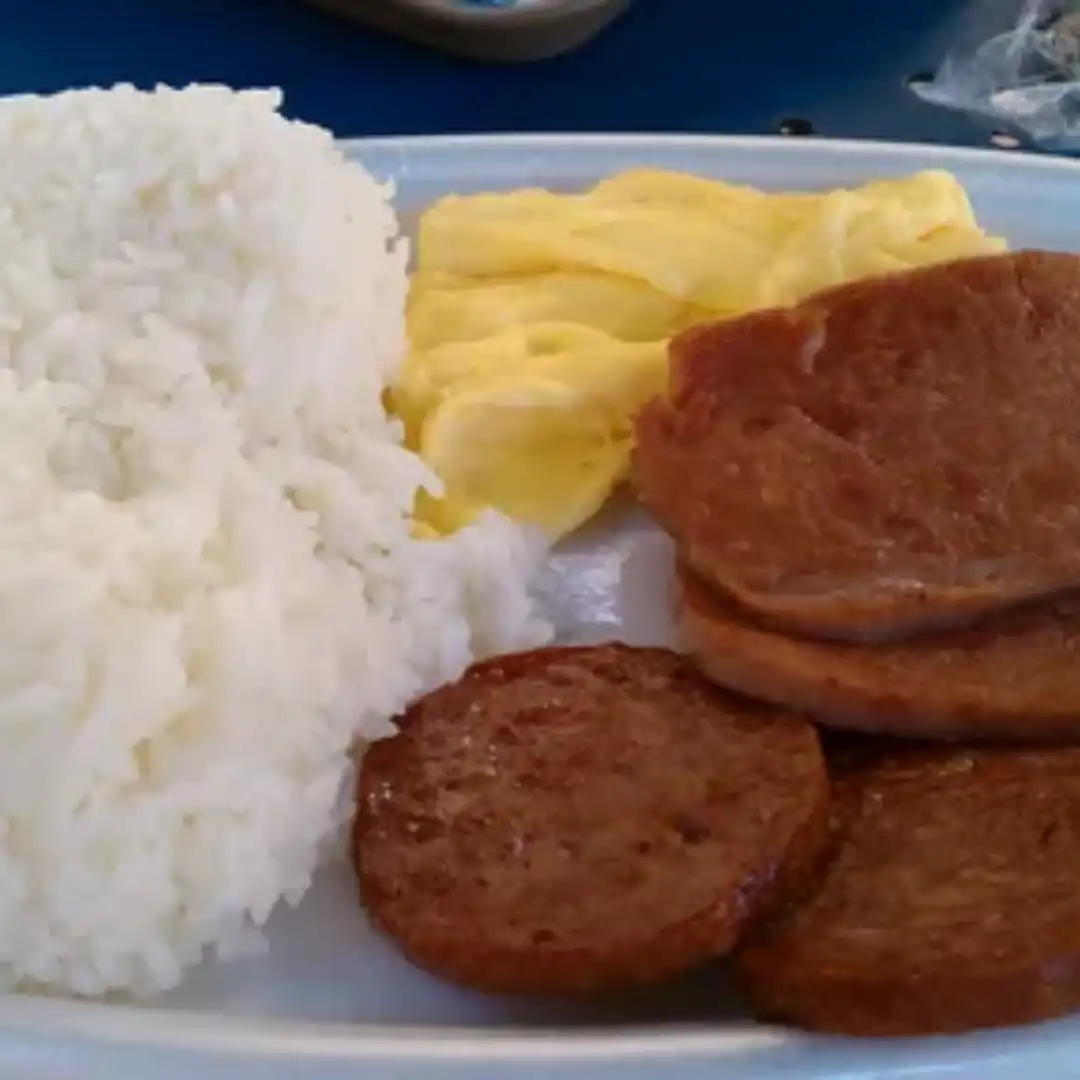 Jack in the Box Portuguese Sausage & Egg with Rice Platter
